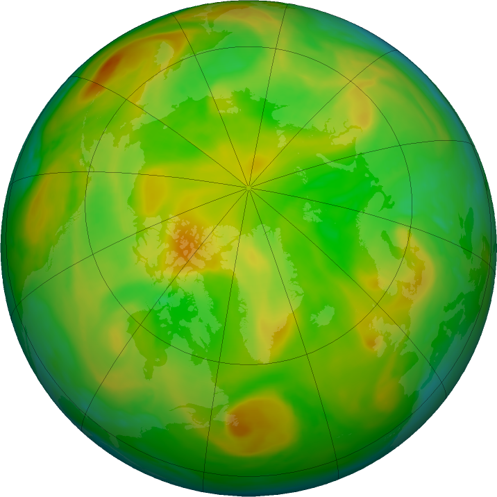 Arctic ozone map for 02 June 2022
